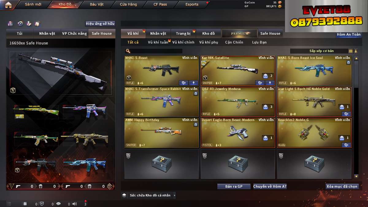 shop acc cf uy tin gia re